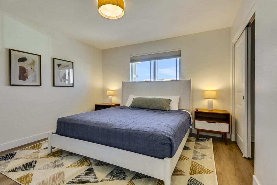 Bedroom #4, located upstairs, has 1 king bed