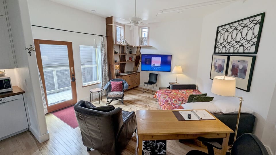 2nd Bed: Sofa Bed with pillow topper & cotton sheets, washed scent-free.