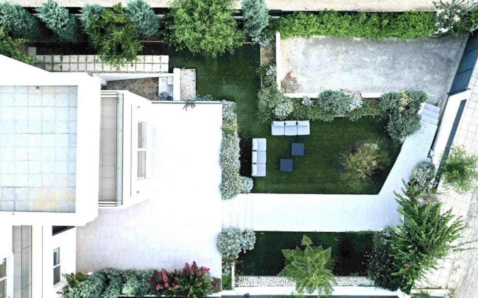 Aerial view of villa