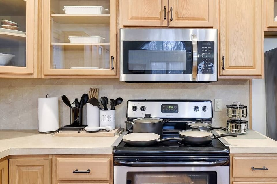 Fully stocked kitchen