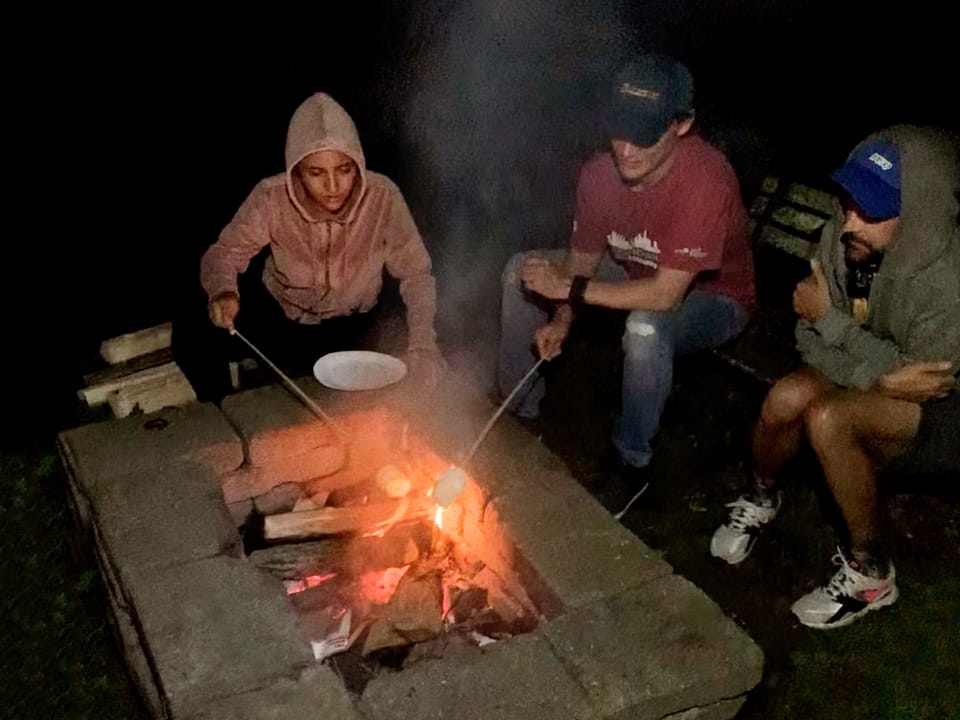 Fire Pit in Backyard