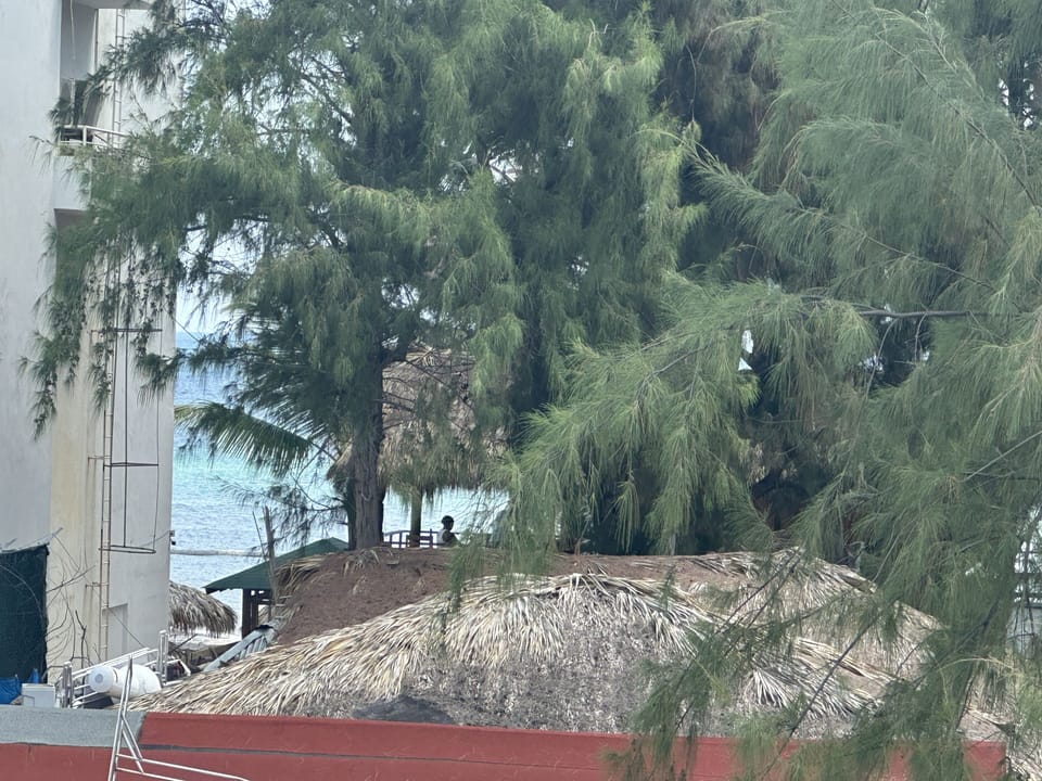 Water View from the Balcony.  Beach 100 yards from the property. 