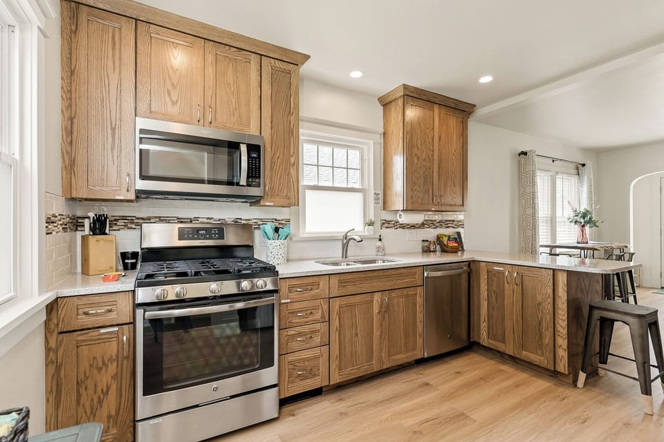 Great kitchen with tons of cabinets and all the things you may need 