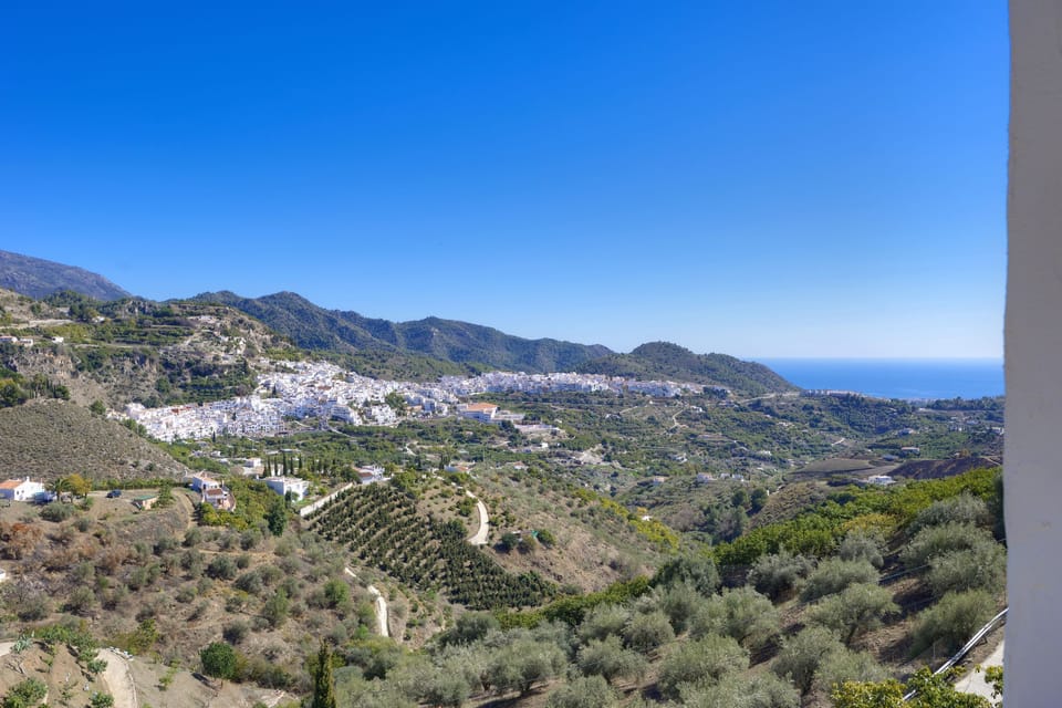 Frigiliana and the sea from the villa