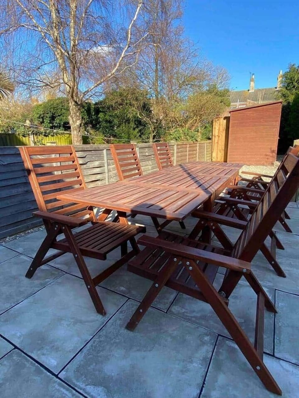 Outside dining area on patio