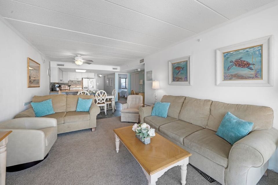 The couch opens up to a sleeper sofa for additional sleeping space!