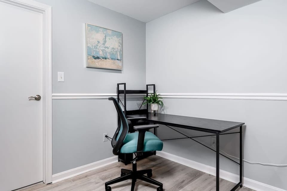 Dedicated workspace perfect for remote work or study sessions