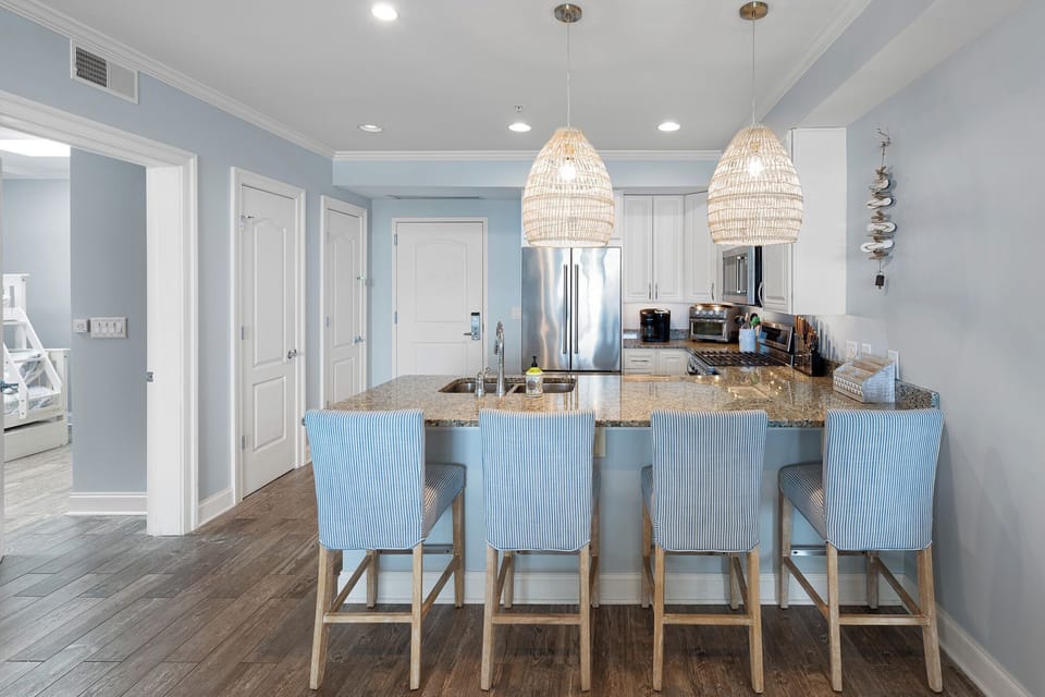 Kitchen with Bar seating