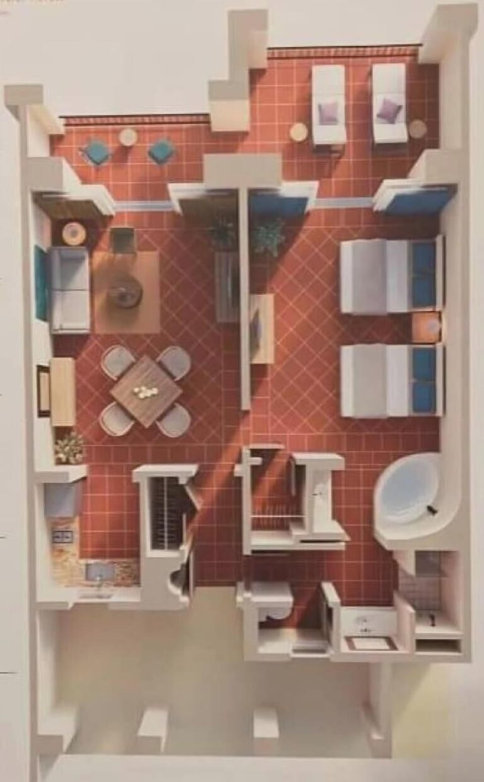 Owner Master Suite Floorplan at Hacienda Del Mar Cabo, Vacation Travel Exclusives