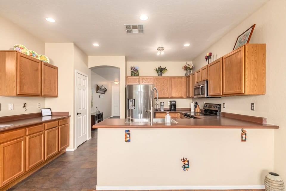 kitchen looking to living room