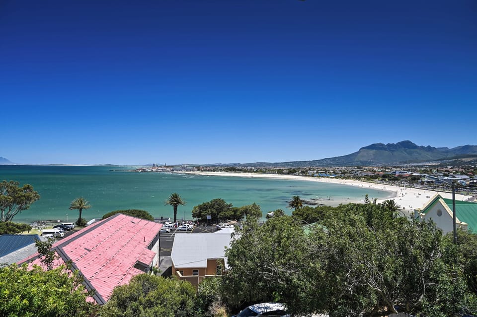 The view of the beach from the property