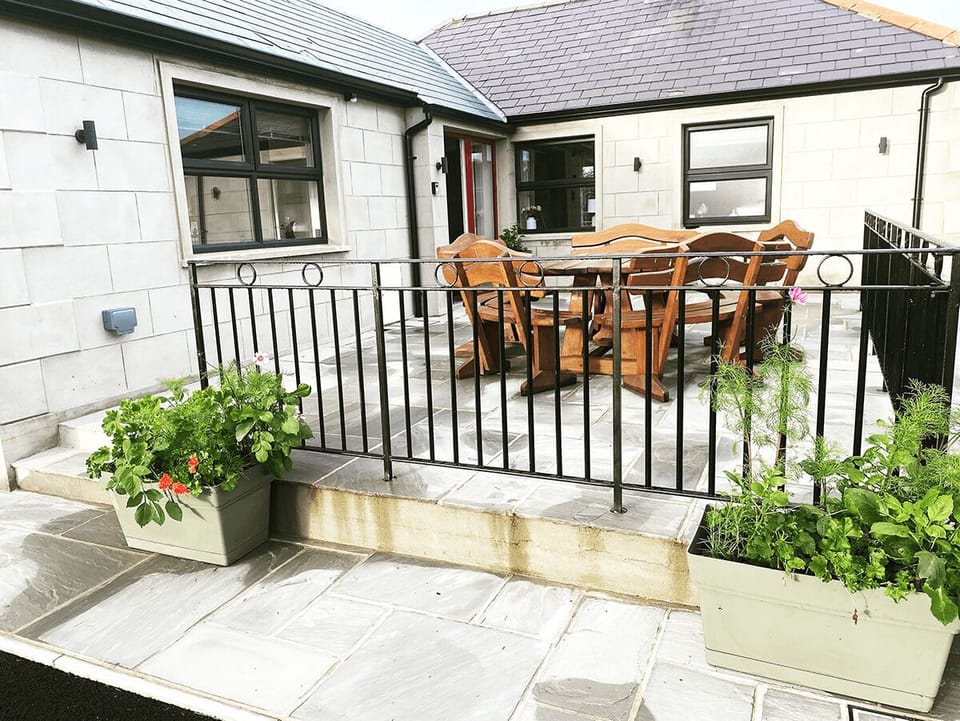 Spacious outdoor seating area 