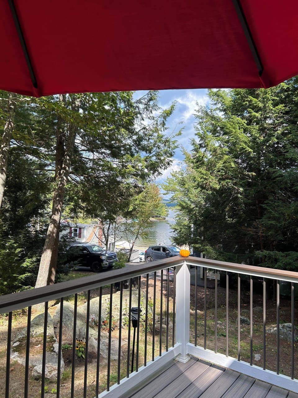 We have a nice view from the deck.