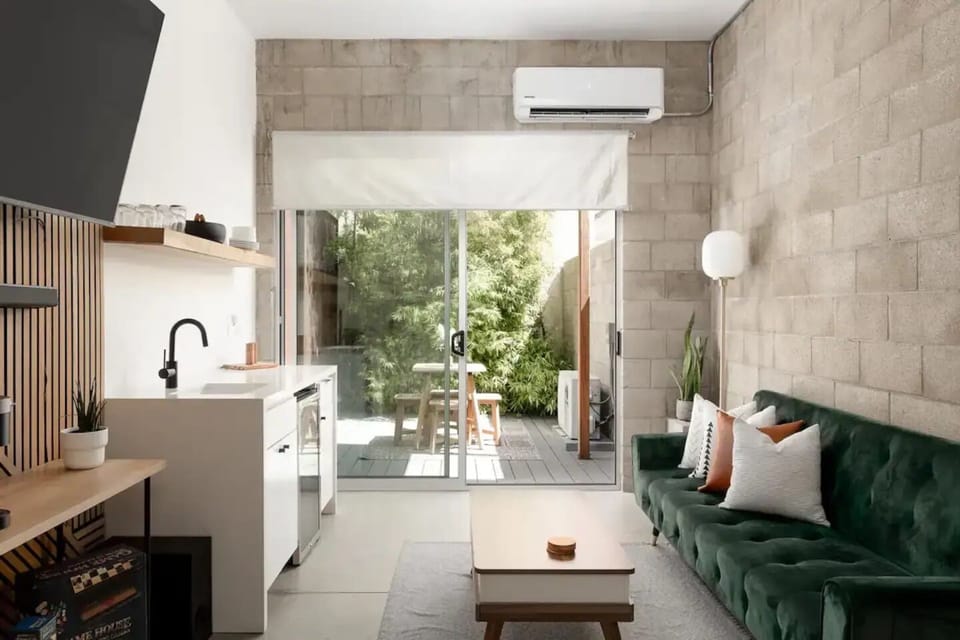 Private studio with patio
