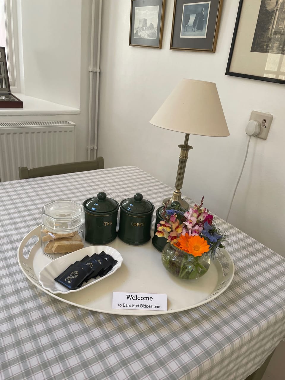 THE BARN END WELCOME TRAY FROM US TO YOU