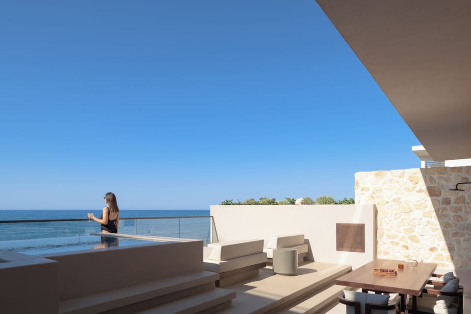 Breath-taking sea views from the veranda at Thetis BeachFront Retreat