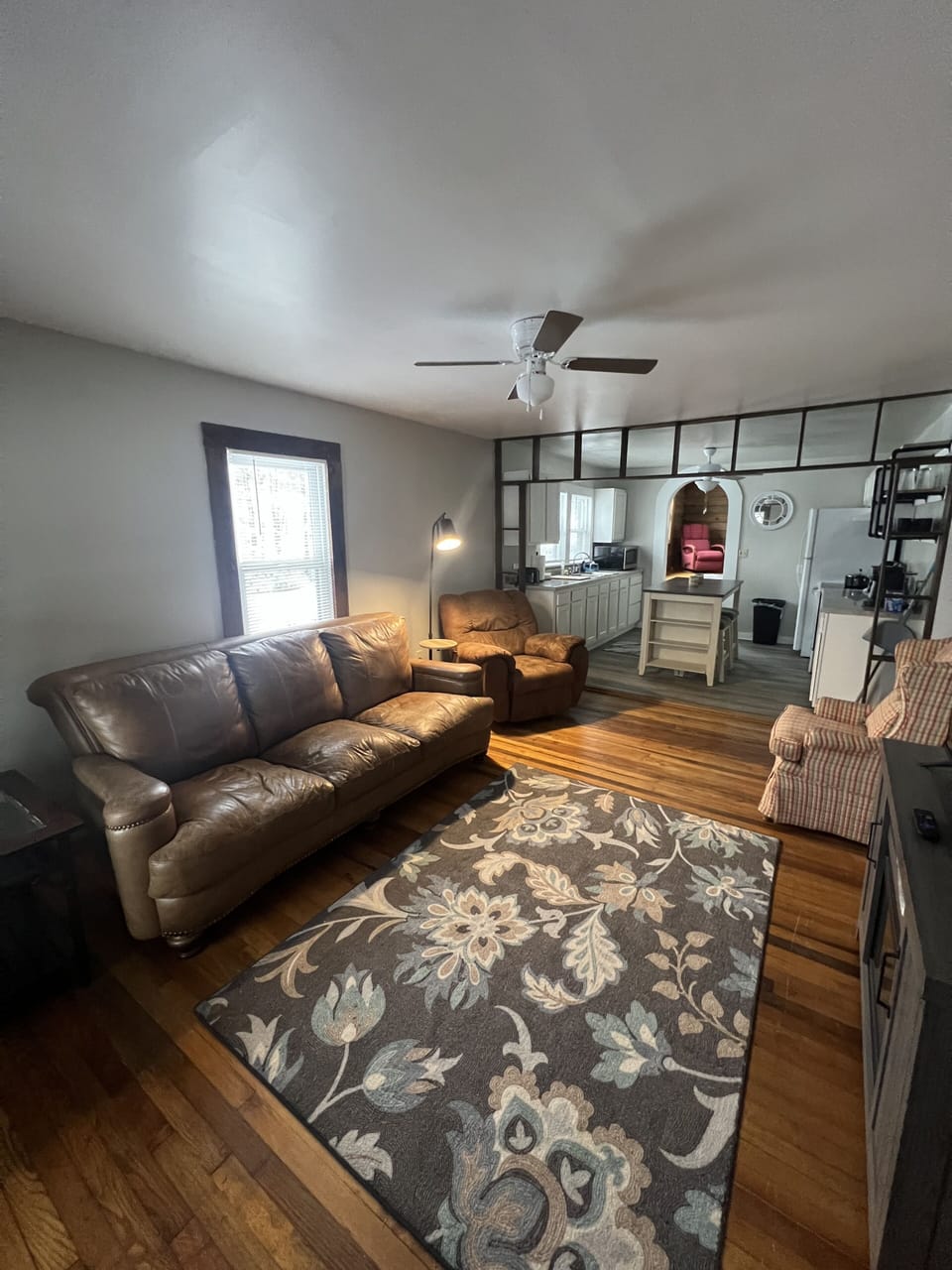 Open concept LR and kitchen