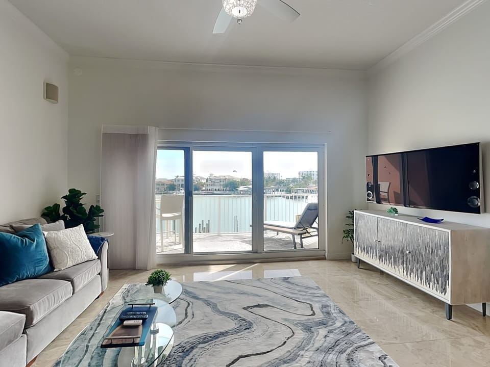 Living Room with Private Balcony Access