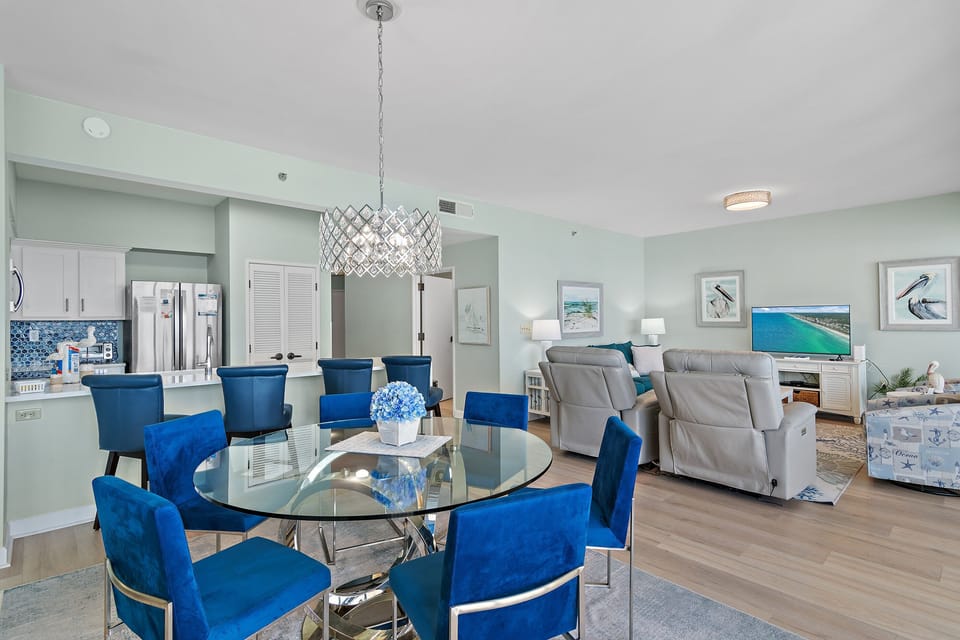 Dining room to living room view