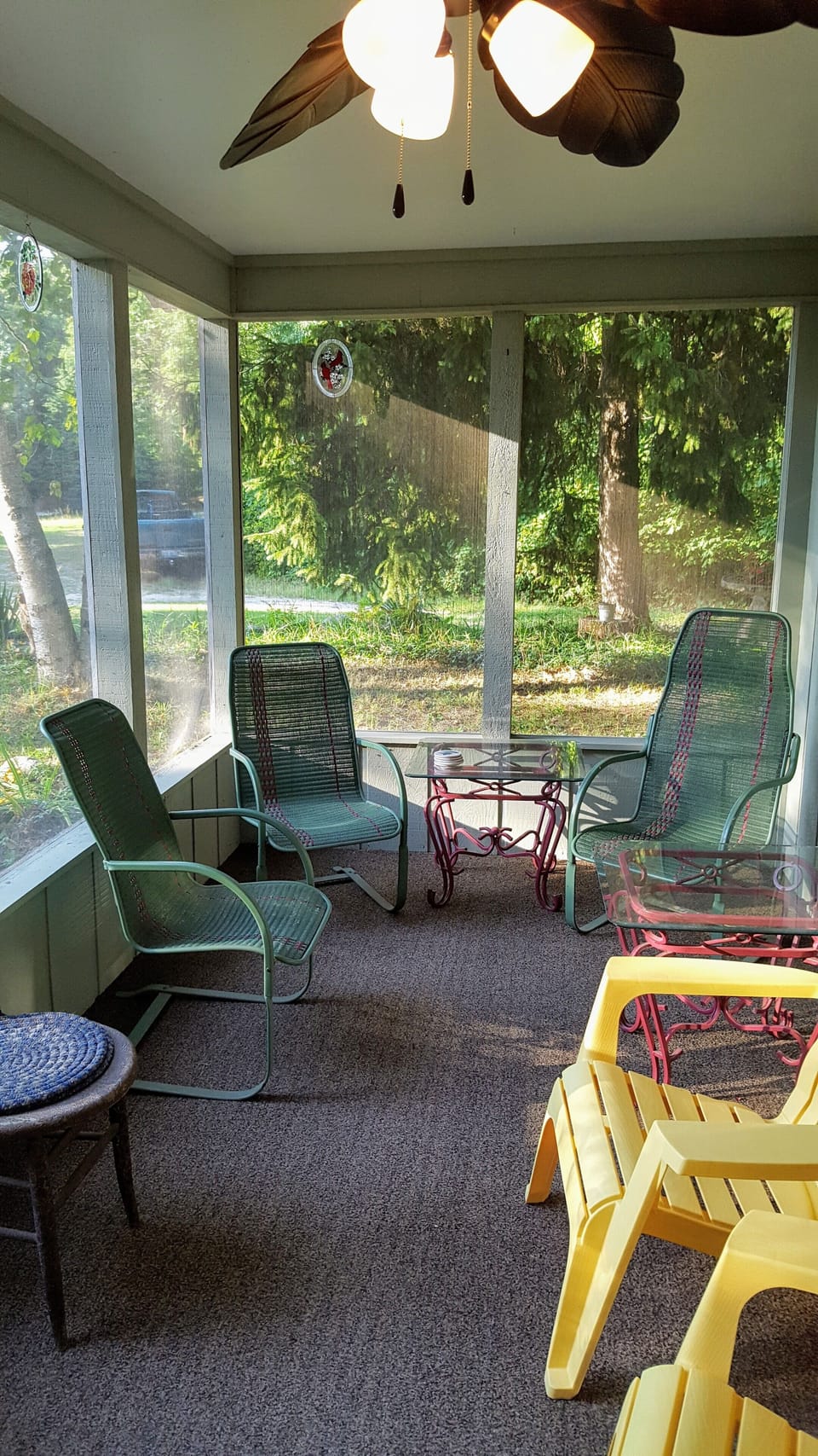 Screened-in porch.