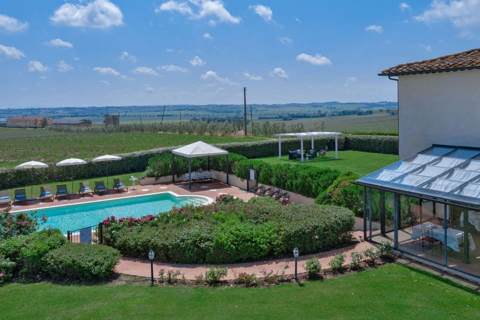 Activities, Balcony / Terrace / Patio, Building Exterior, Garden, Main Entrance, Pool, Spring, Summer