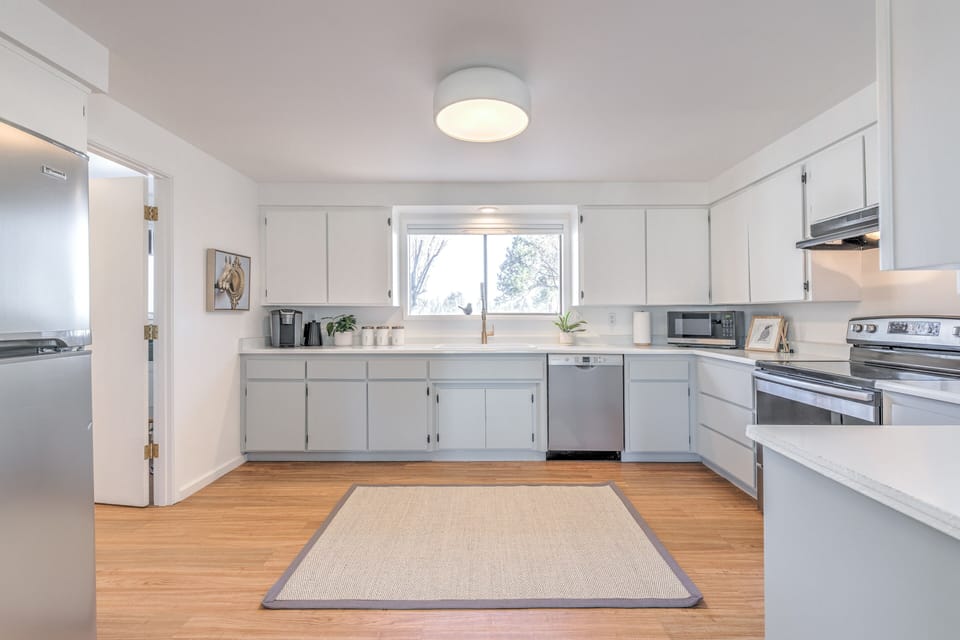 The kitchen is known to be well stocked w/appliances, utensils, and coffee & tea