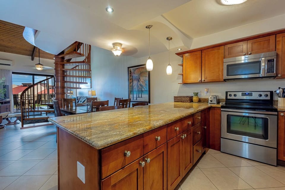 Spacious and Well-Stocked Kitchen 