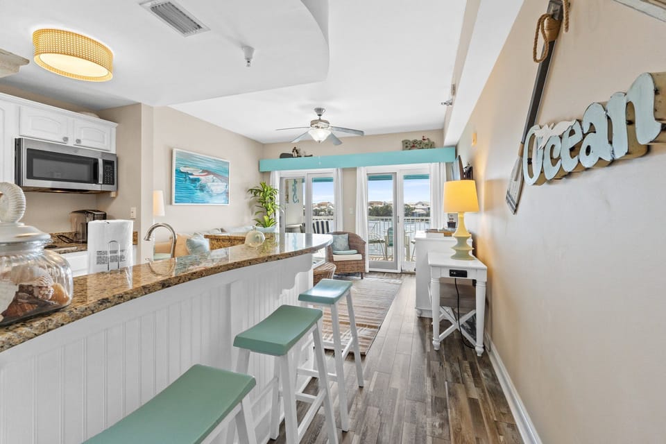 Living room and kitchen