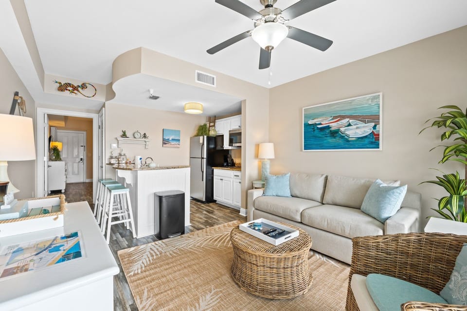 Kitchen and living room