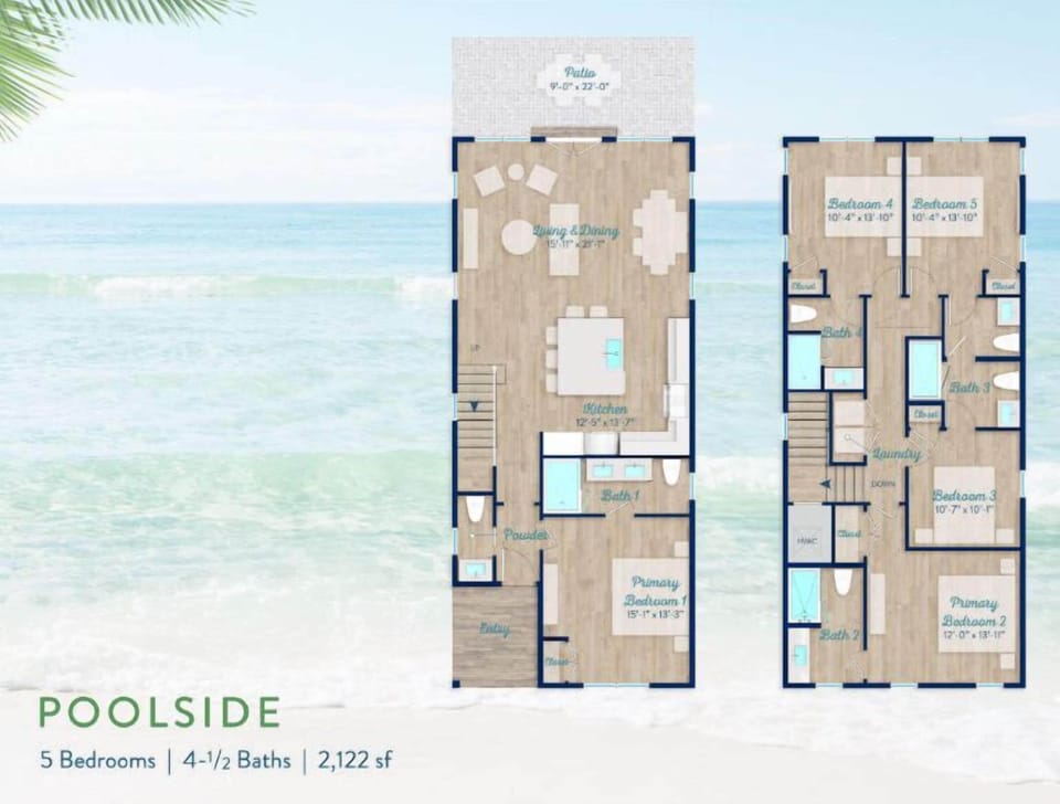 Your poolside unit's layout.