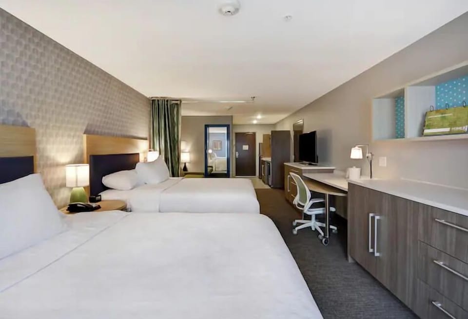 Recharge comfortably with two beds and plenty of space.