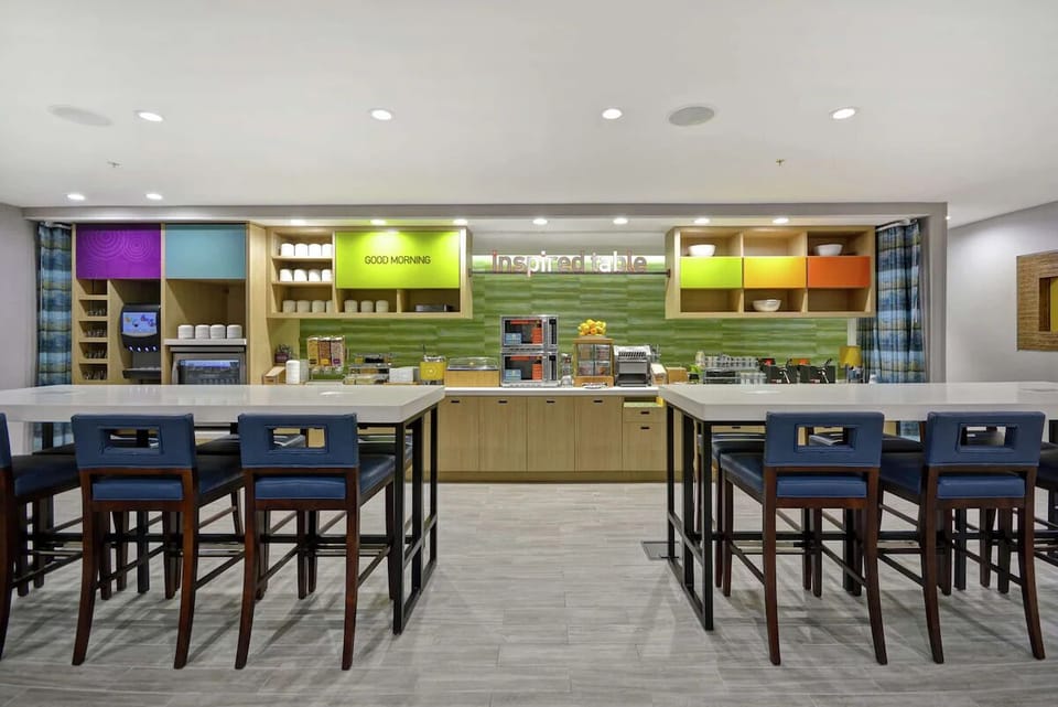 Start your morning with a fresh, colorful breakfast spread.