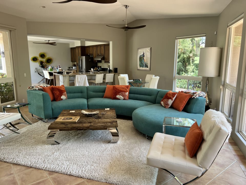 Living room with dining area