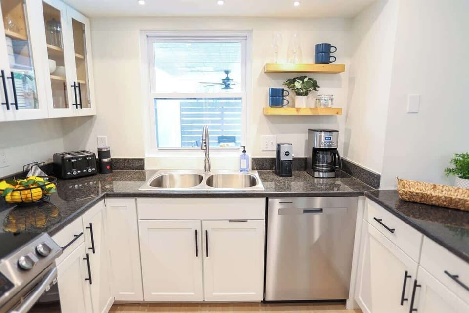 Fully equipped kitchen in our vacation rental home in Largo, Florida.
