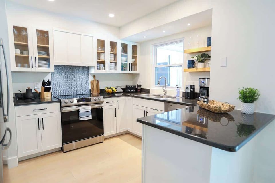 Fully equipped kitchen in our vacation rental home in Largo, Florida.
