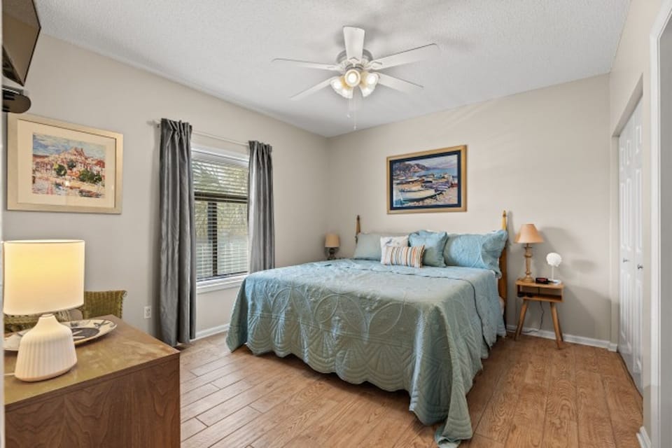 Wake up to the morning sun shining in and plan your day!