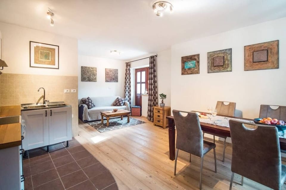 living room and kitchen