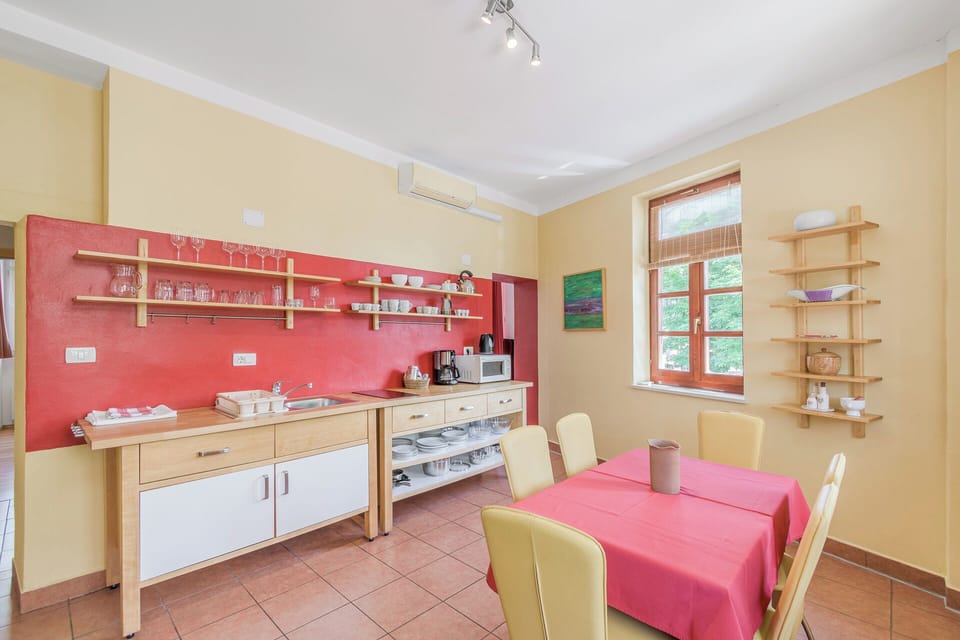 kitchen and dining area