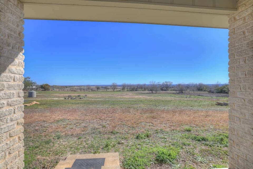 Take in the peaceful hill country view.