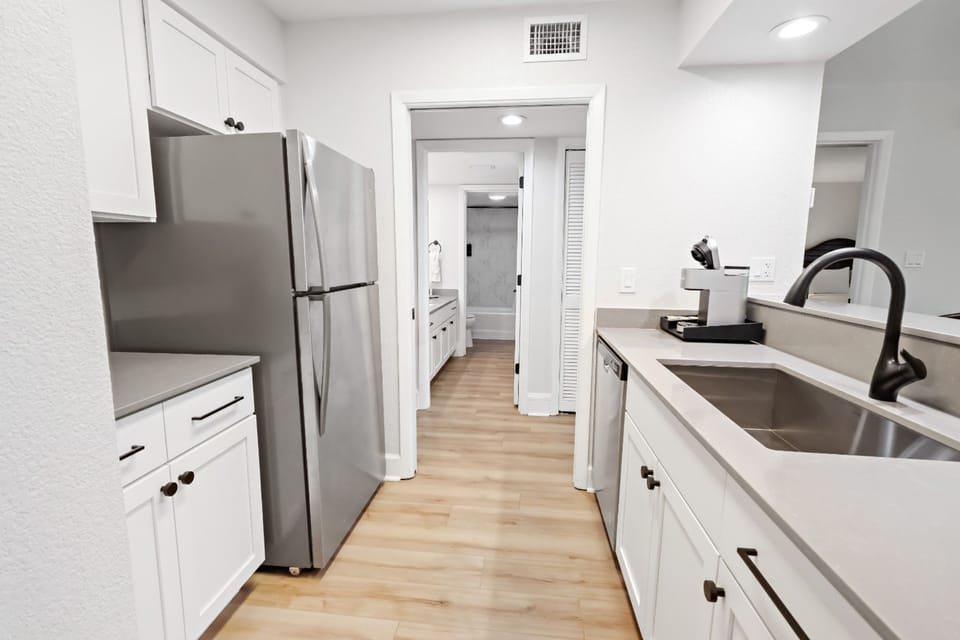 Enjoy the convenience of a fully equipped kitchenette, ready for home-style meals.