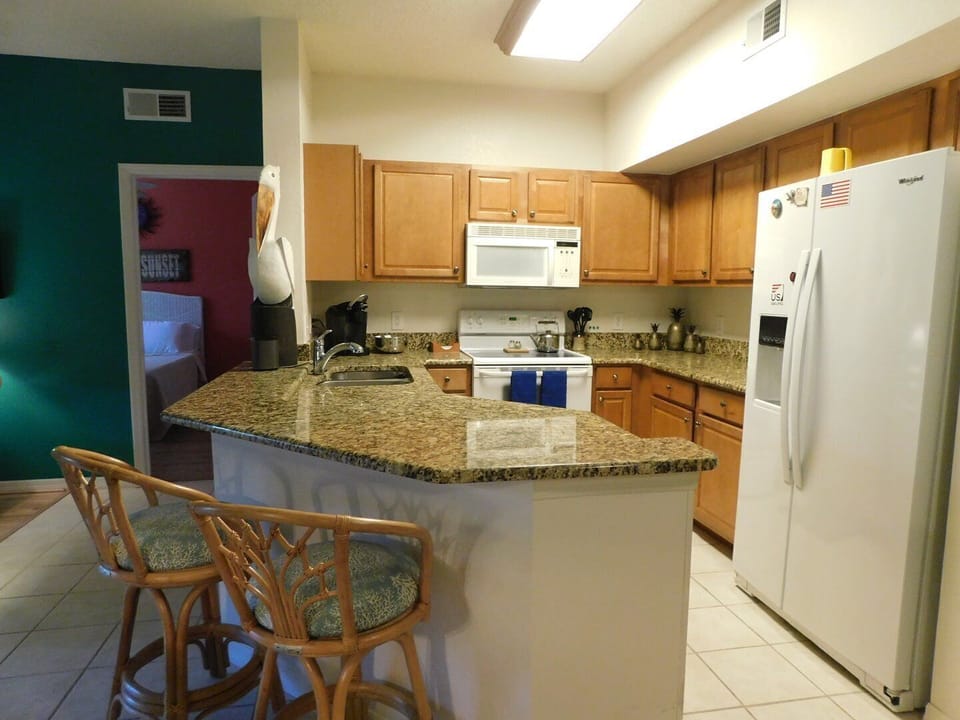 Kitchen with counter top seating