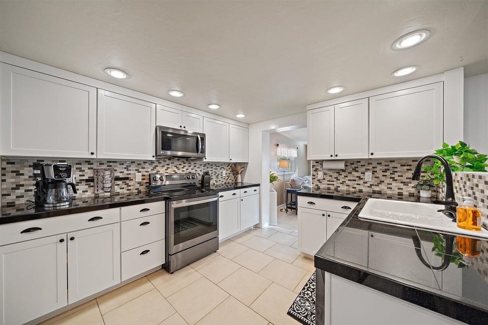 The generously sized kitchen comes fully equipped and is prepared for the group's culinary maestro to whip up some delicious indulgent meals!