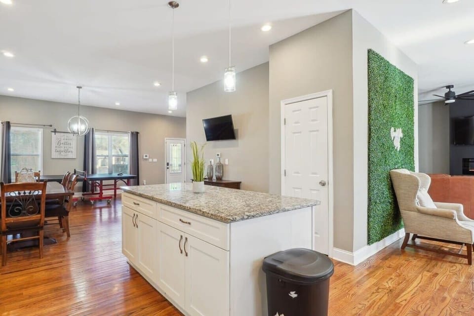 Entire downstairs is open to enjoy all areas at one time.