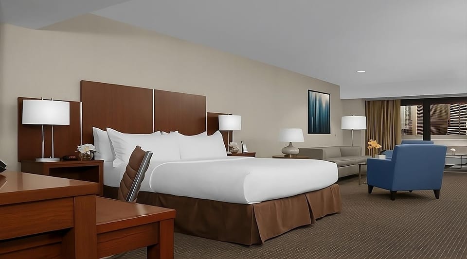 Unwind in a spacious suite with room to lounge.