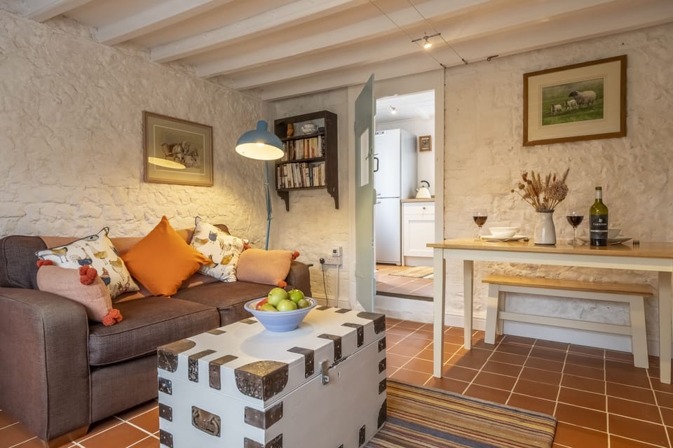 Ground floor: The dining area beside the door to the kitchen