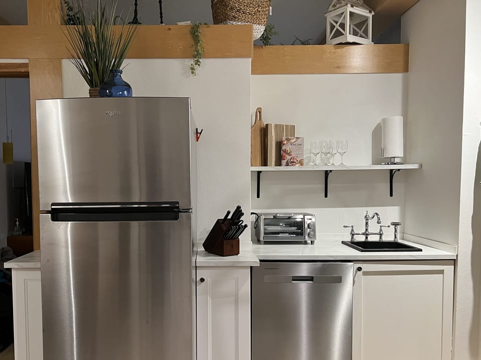 Full fridge/freezer and dishwasher
