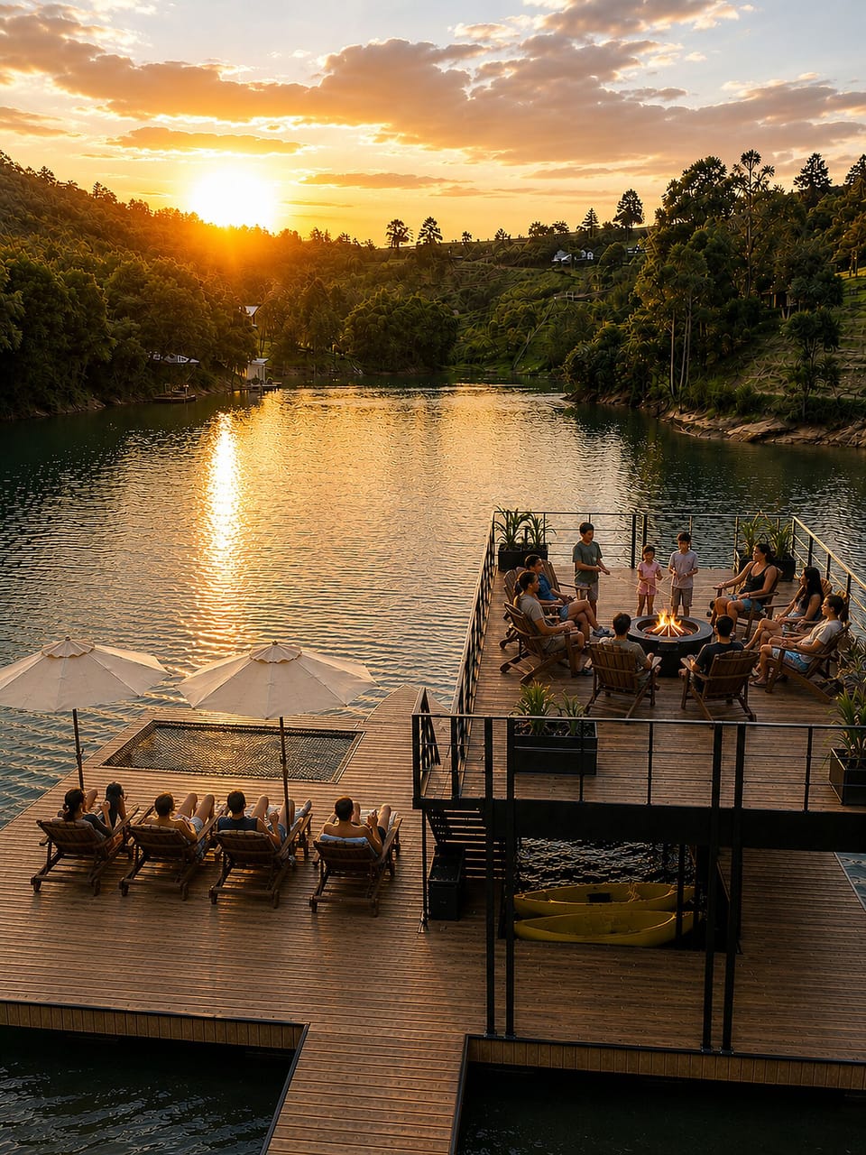 Sunset with Friends and Family