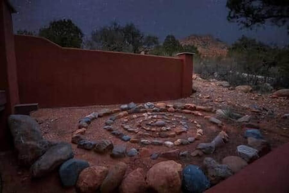 Our vortex looking out to the Sedona red rock buttes