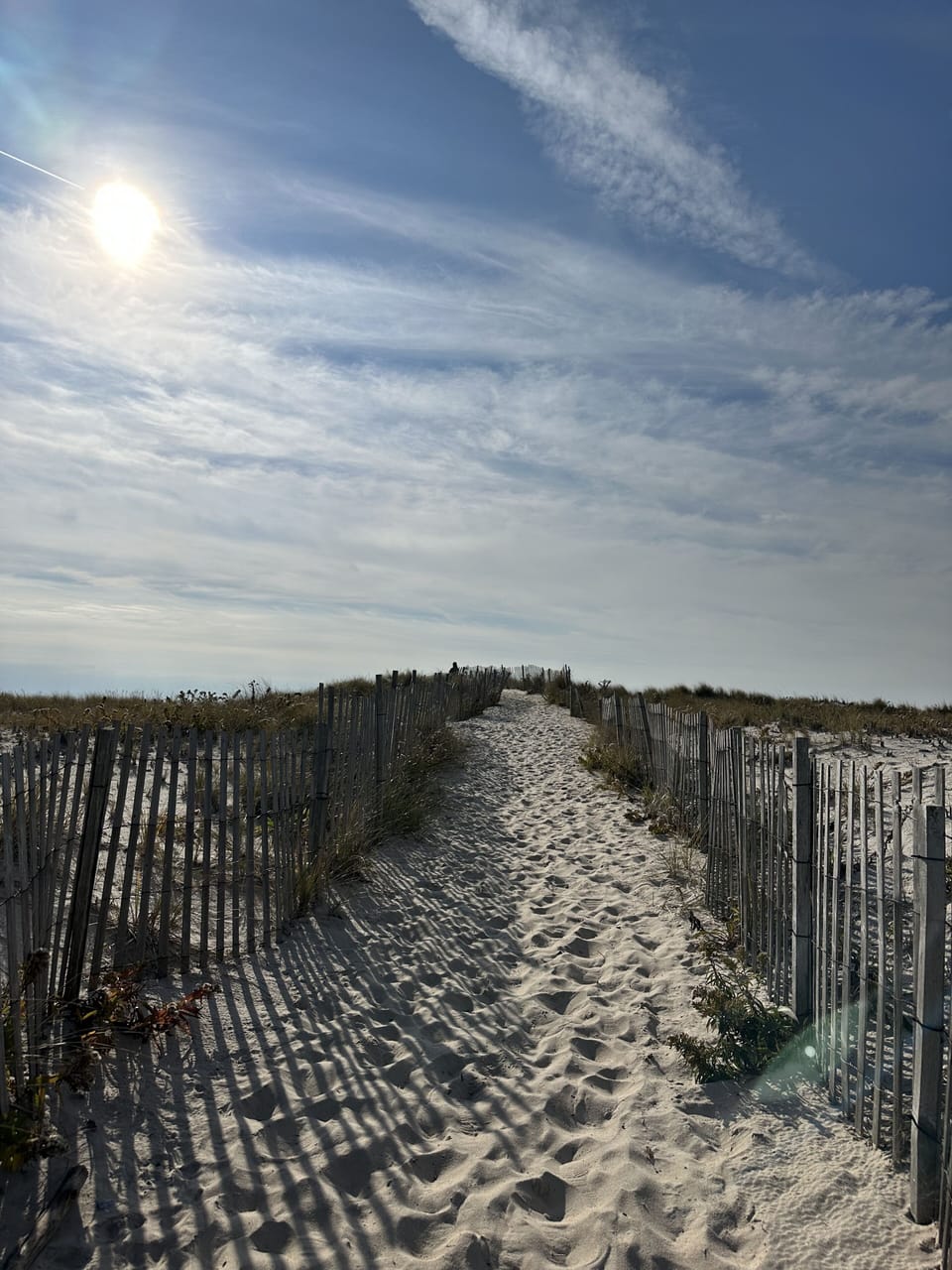 Entrance to Ponquogue Beach - our local ocean beach.