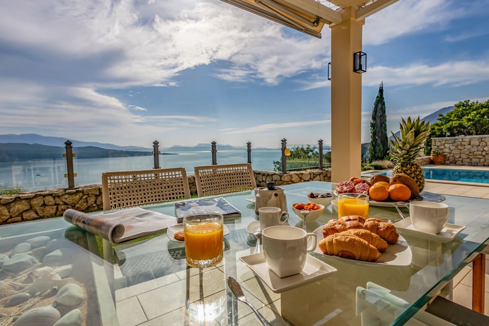Outdoor area overlooking the Ionian Pelagus 